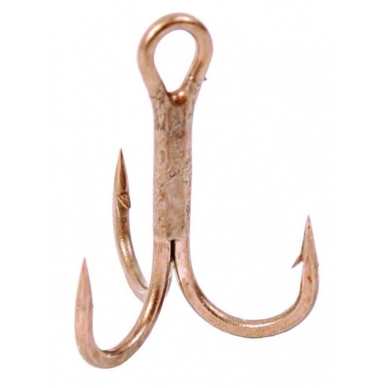 thumbnail interactive-video image 1 of 25 Pack Gamakatsu 47112-25 Round Bend Bronze Treble Hooks – Size 2/0, Super Sharp, Weighted 1 of 1